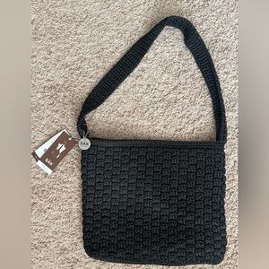 The Sak Black Woven Shoulder Bag